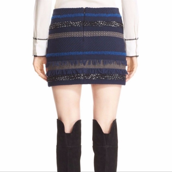 Alice + Olivia Elana Textured Mini Skirt - Picture 3 of 9